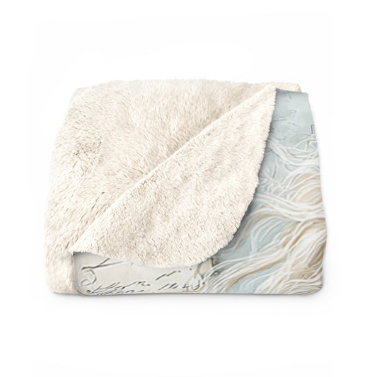 Whimsical Coastal Queen Sherpa Fleece Blanket