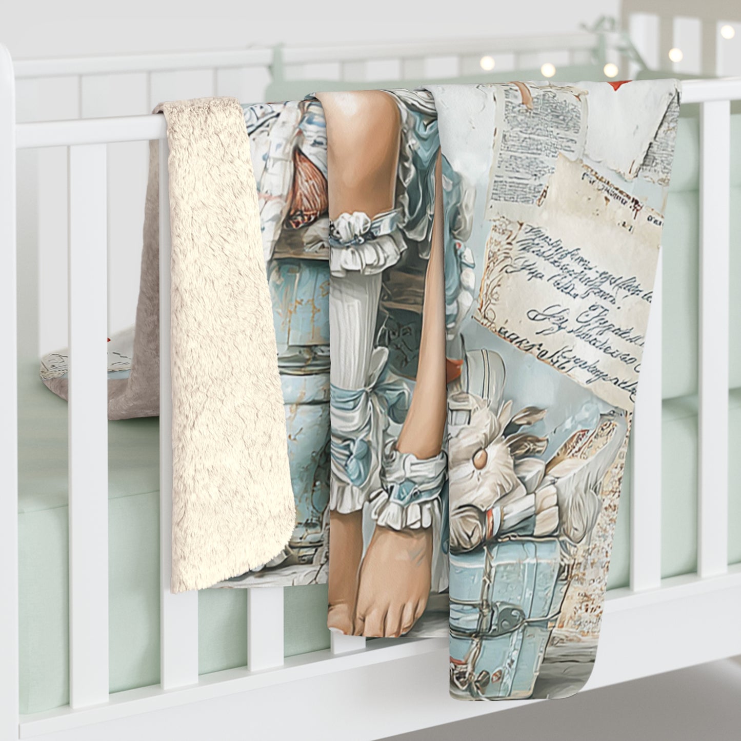 Whimsical Coastal Queen Sherpa Fleece Blanket