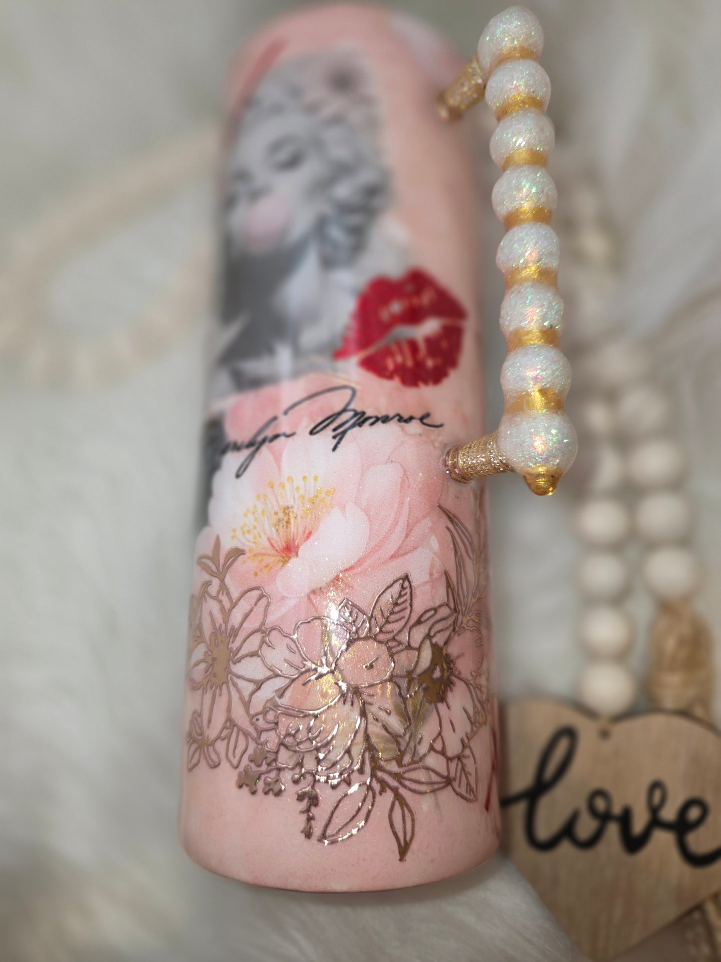 Blush Glam Vintage Beauty Tumbler