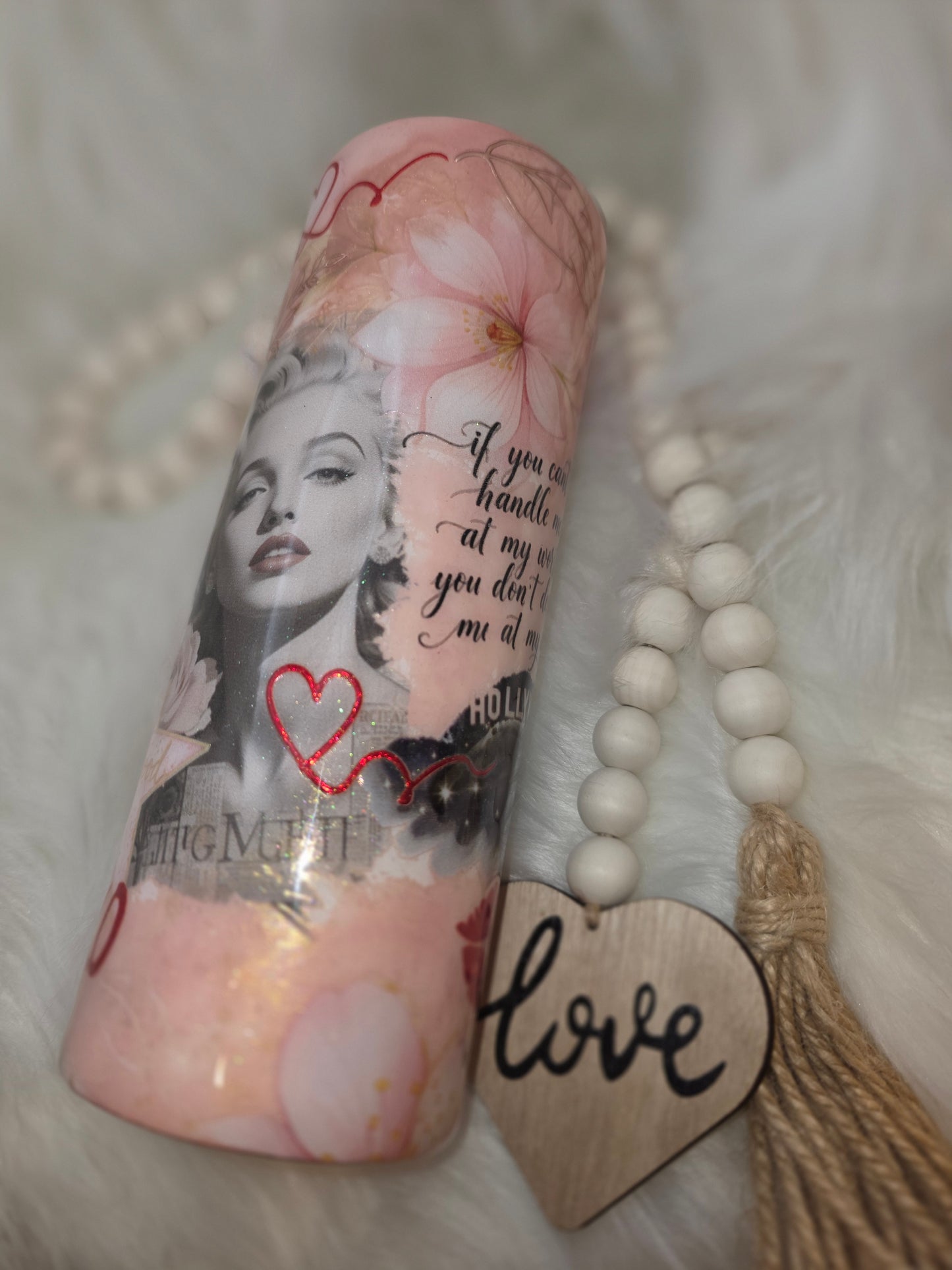 Blush Glam Vintage Beauty Tumbler