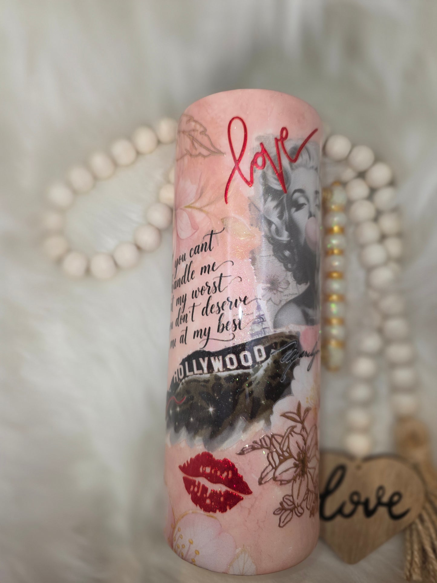 Blush Glam Vintage Beauty Tumbler