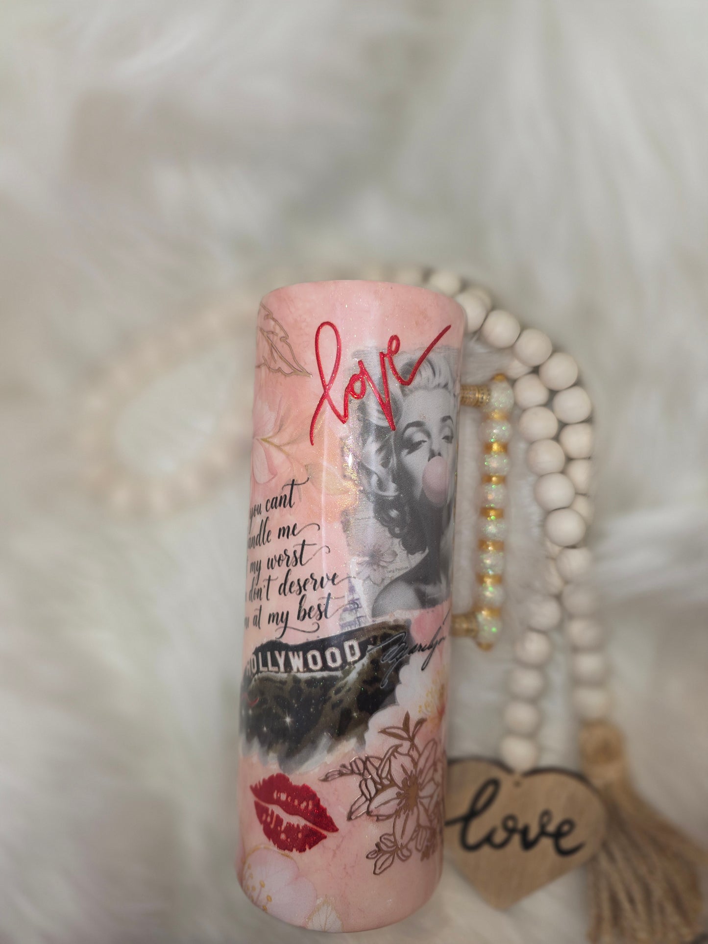 Blush Glam Vintage Beauty Tumbler