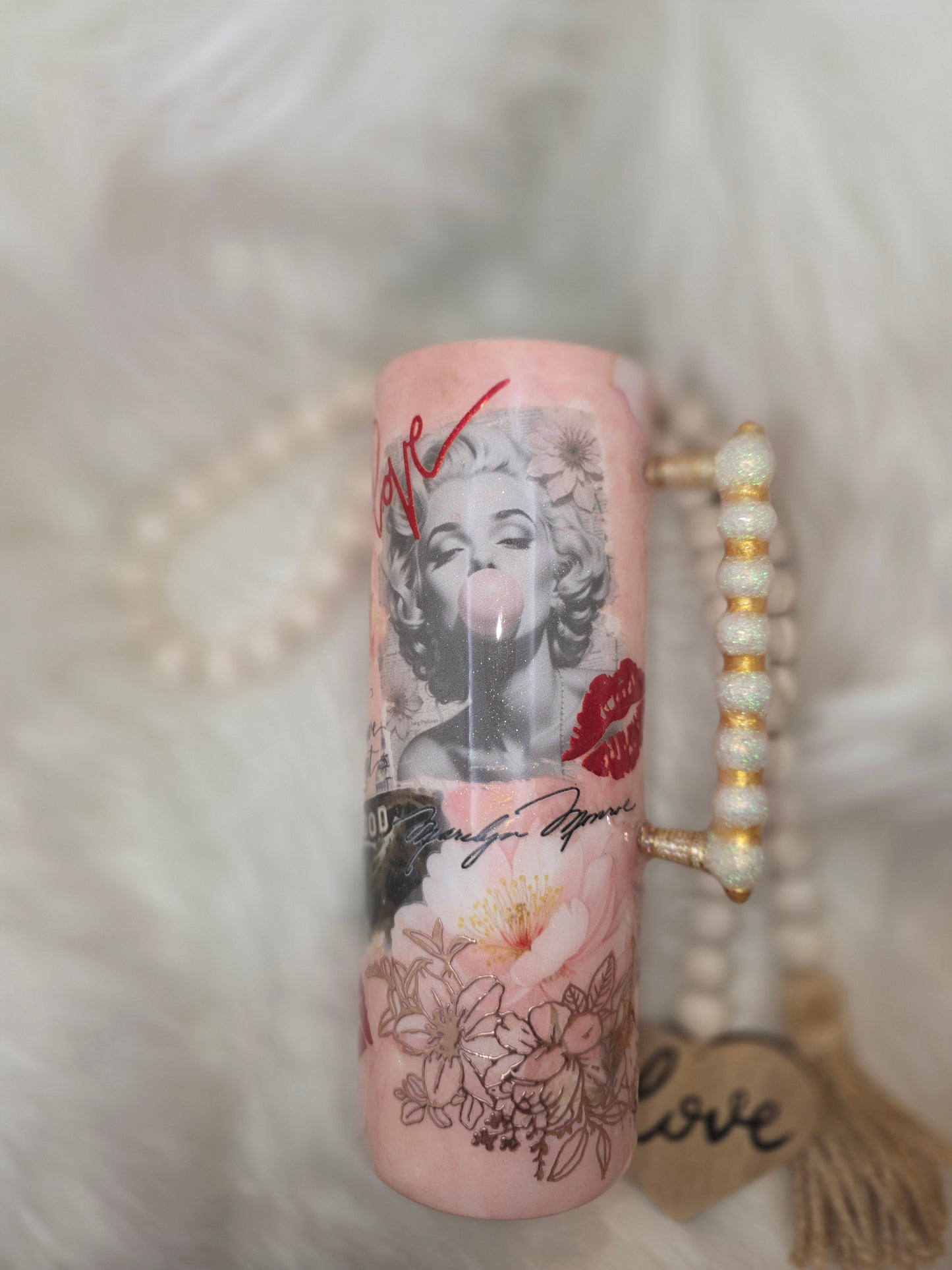 Blush Glam Vintage Beauty Tumbler