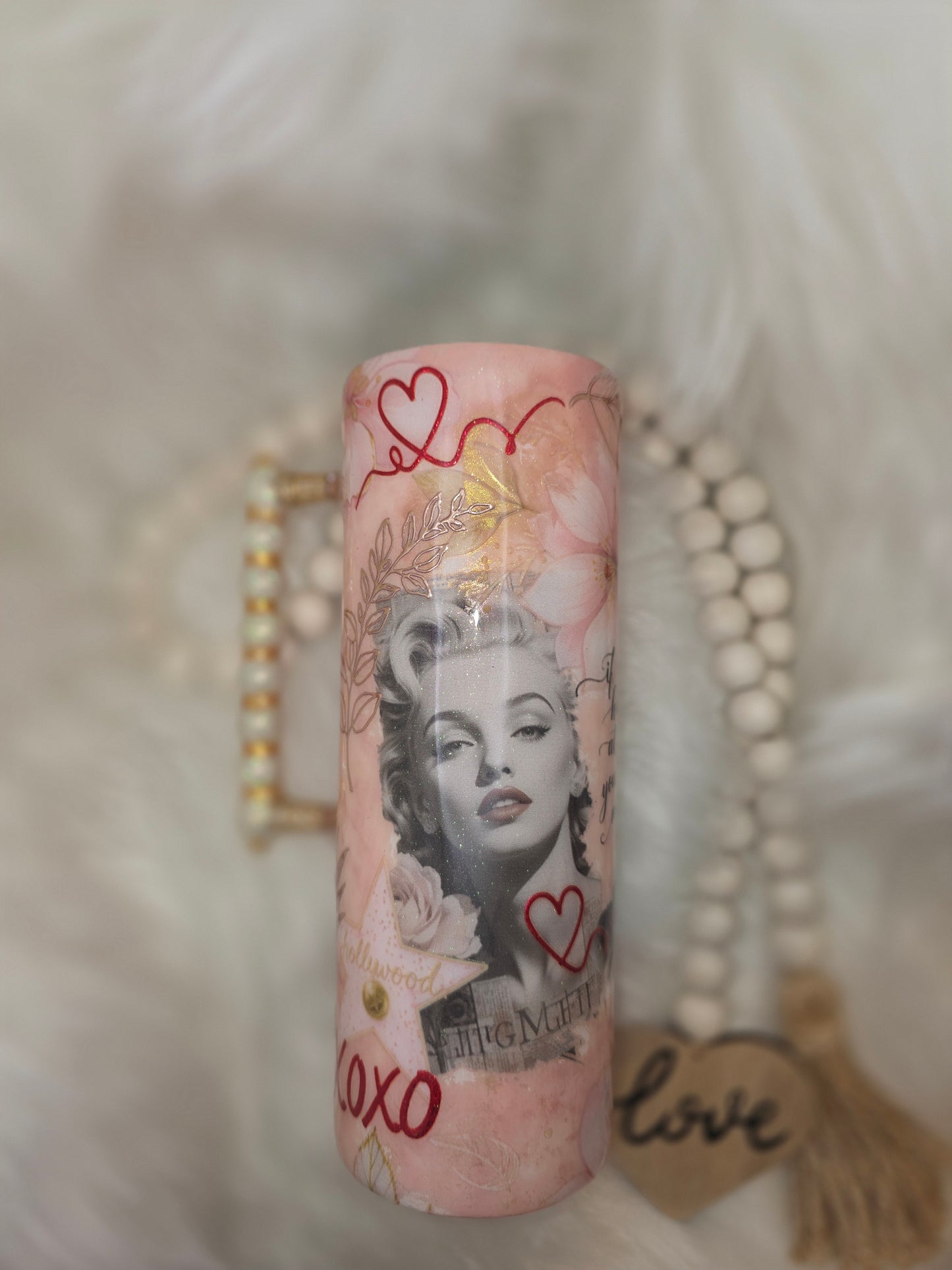 Blush Glam Vintage Beauty Tumbler