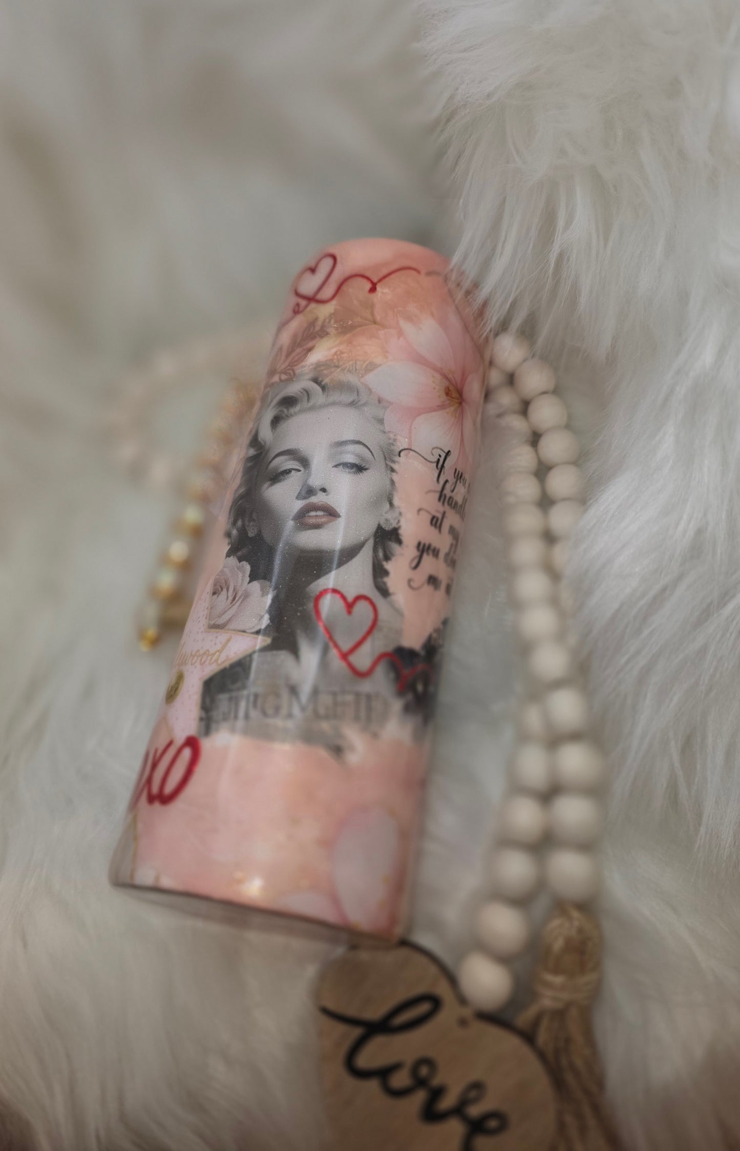 Blush Glam Vintage Beauty Tumbler