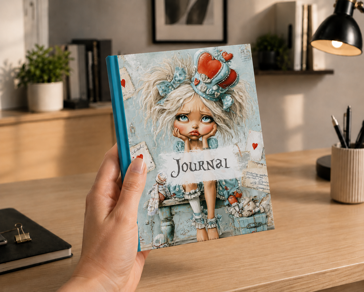 The Wonderland Queen Hardcover Journal – Matte Blank Notebook