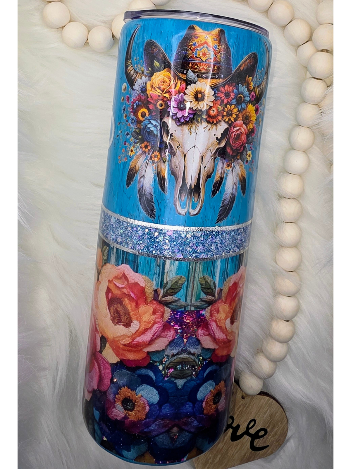 Beautifully Untamed | Handcrafted 20 oz Skinny Tumbler