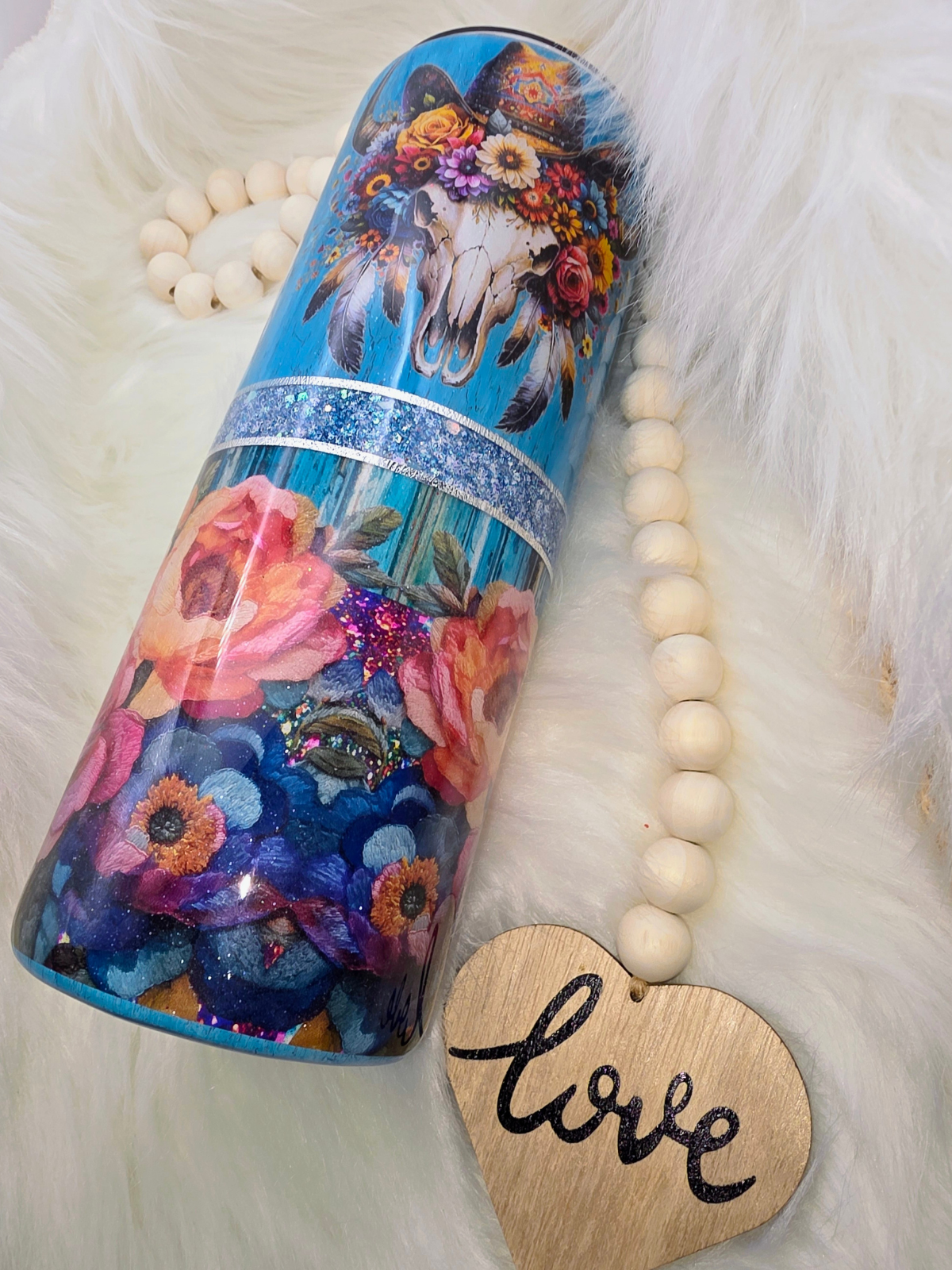 Beautifully Untamed | Handcrafted 20 oz Skinny Tumbler