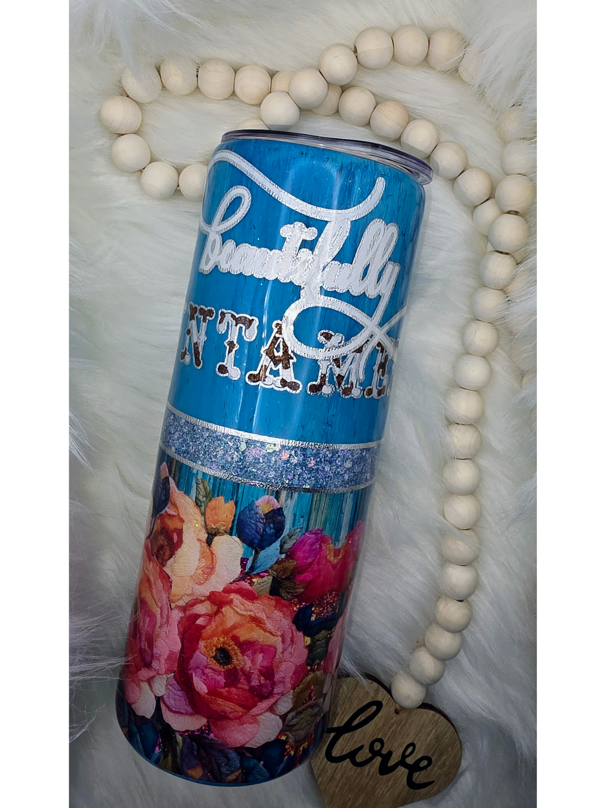 Beautifully Untamed | Handcrafted 20 oz Skinny Tumbler