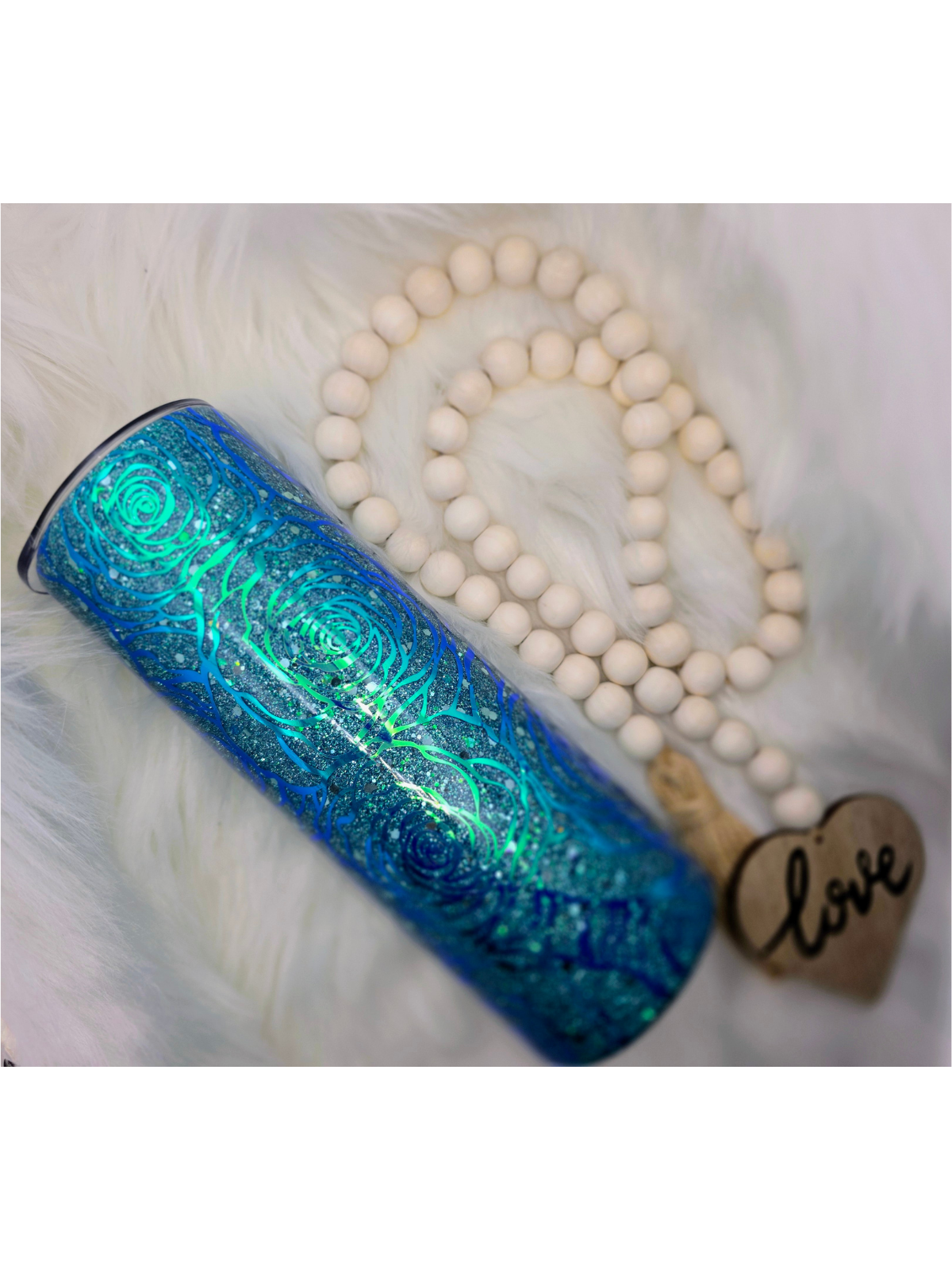 Sapphire Rose | Handcrafted 20 oz Skinny Tumbler