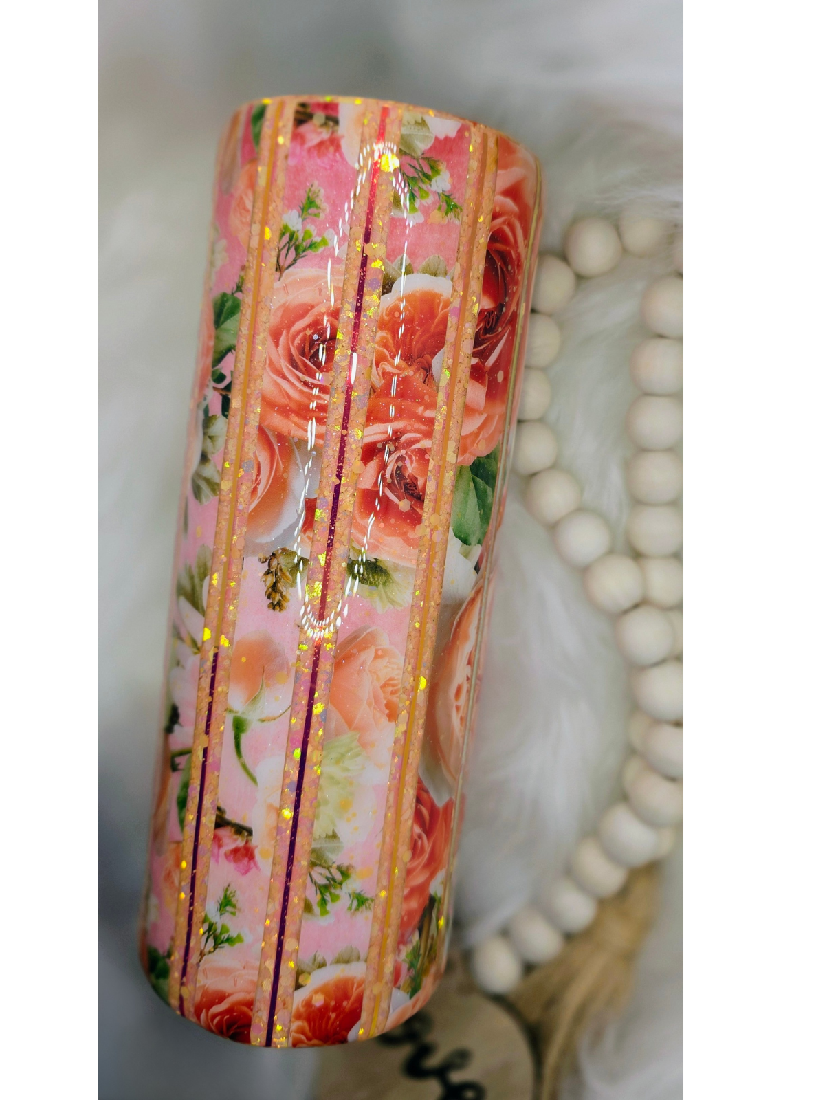 Blush Garden | Handcrafted 20 oz Skinny Tumbler