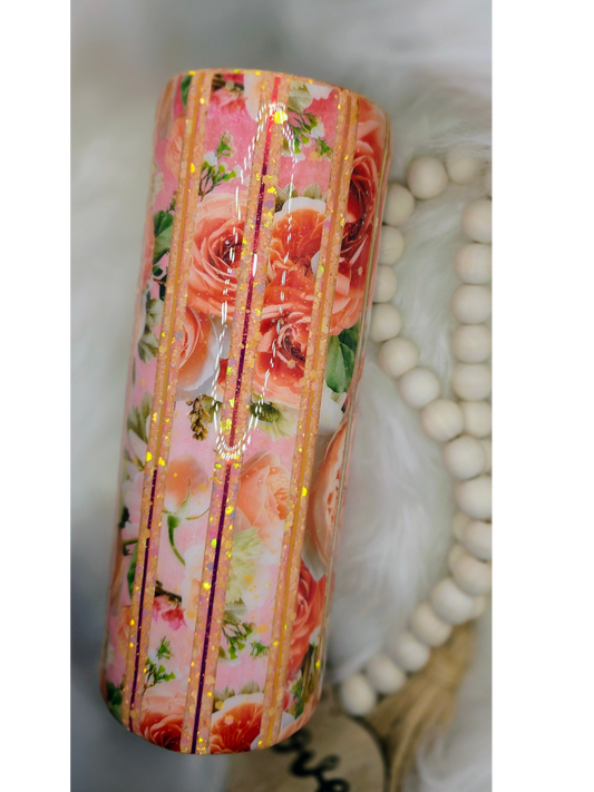 Blush Garden | Handcrafted 20 oz Skinny Tumbler