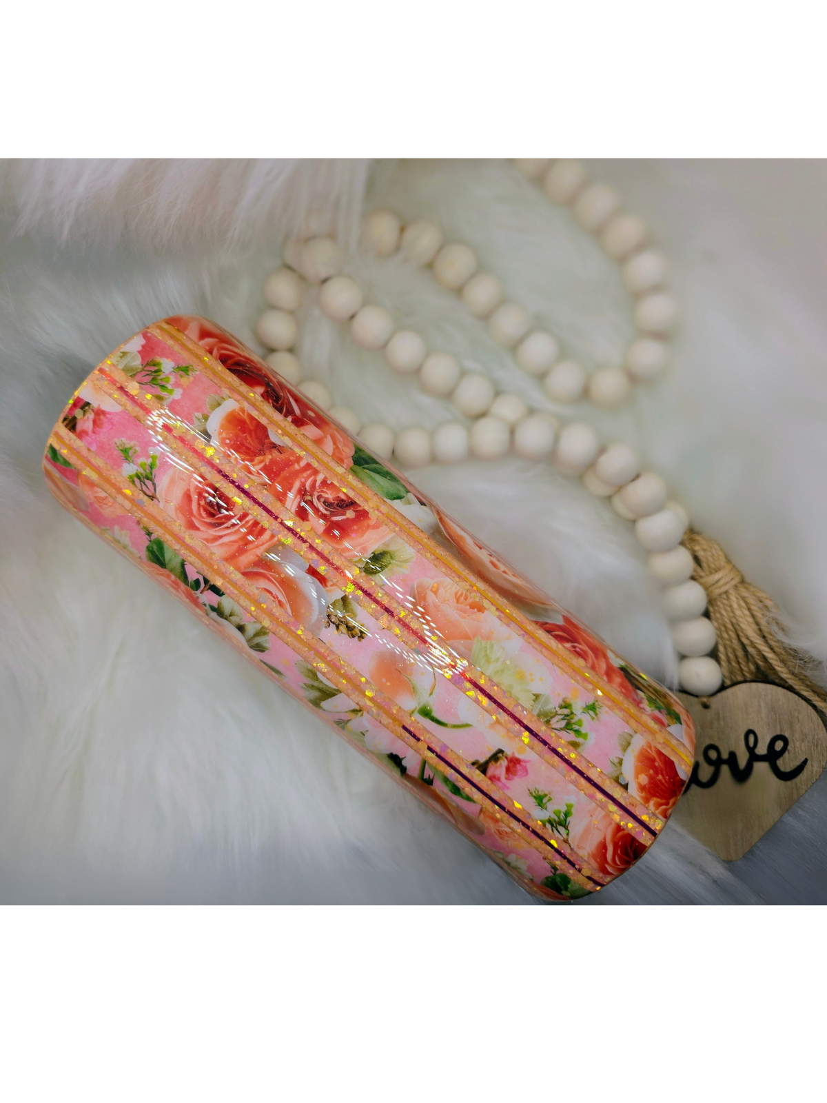 Blush Garden | Handcrafted 20 oz Skinny Tumbler