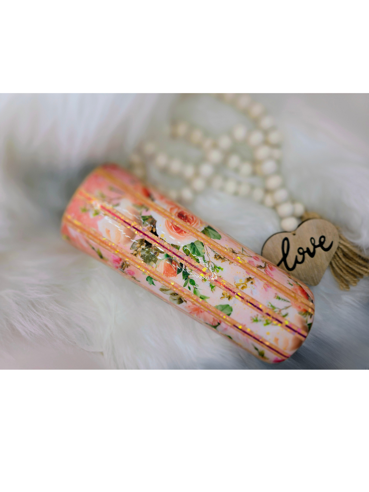 Blush Garden | Handcrafted 20 oz Skinny Tumbler