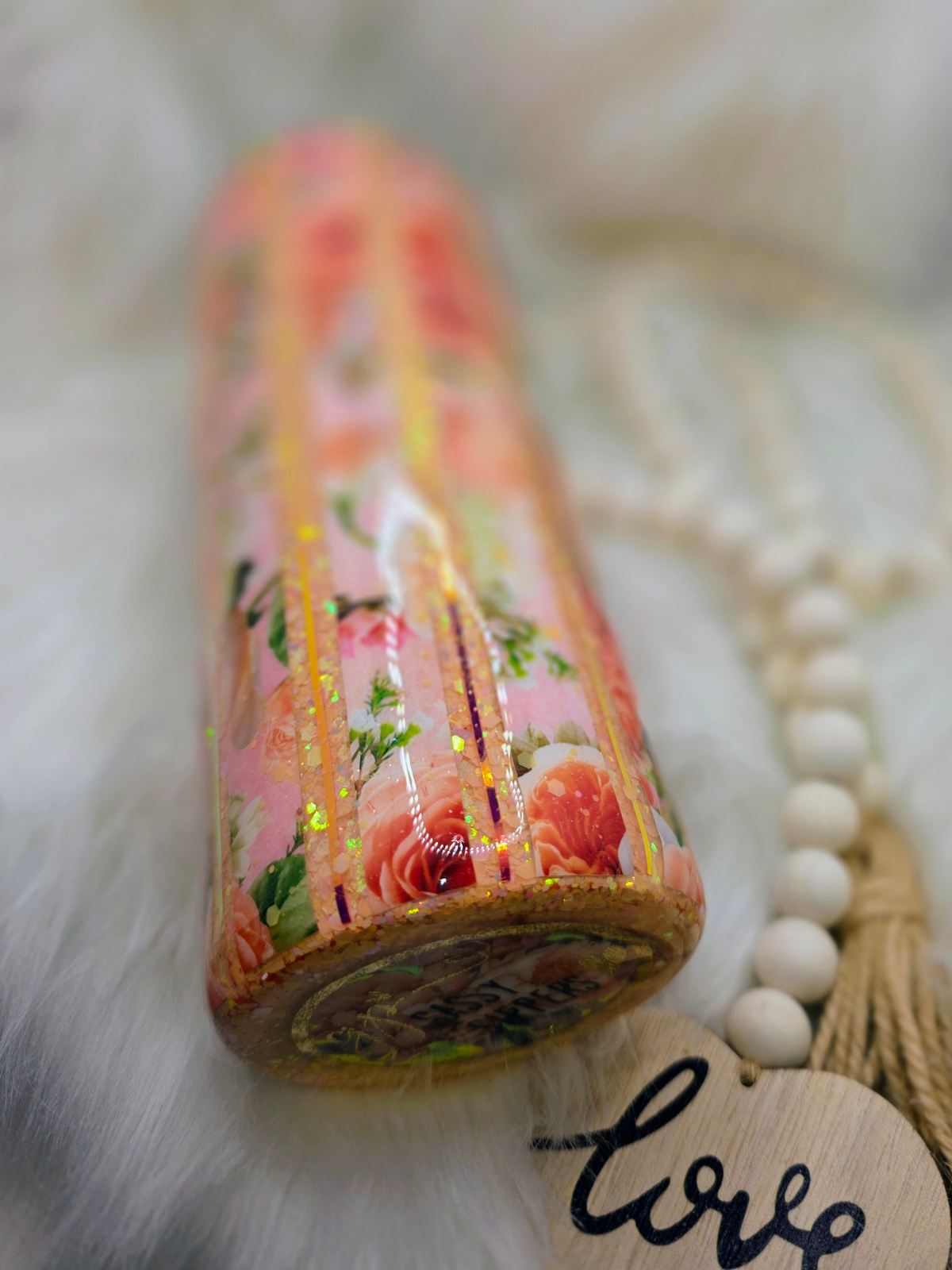 Blush Garden | Handcrafted 20 oz Skinny Tumbler