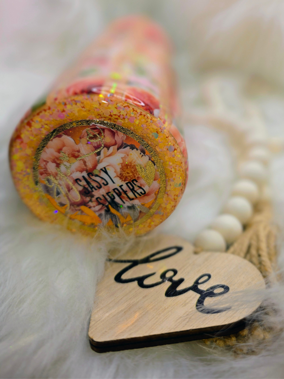 Blush Garden | Handcrafted 20 oz Skinny Tumbler