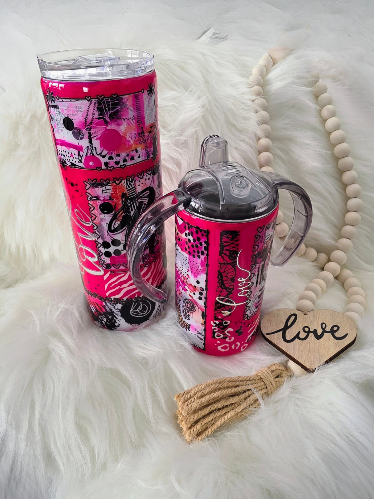 Paris After Dark Mommy & Me | Handcrafted Matching Tumbler Set